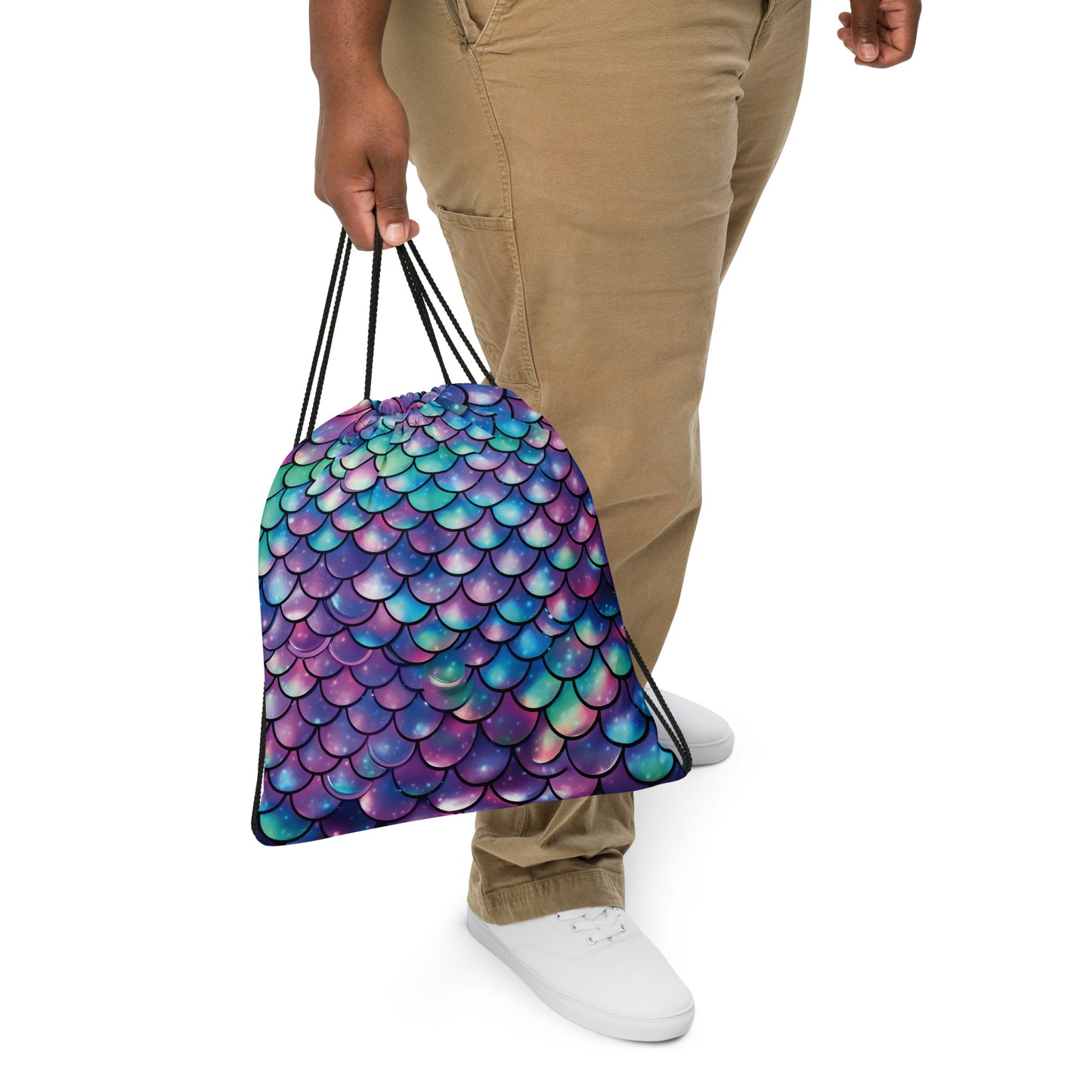 Mermaid Scale Drawstring Bag for Festivals