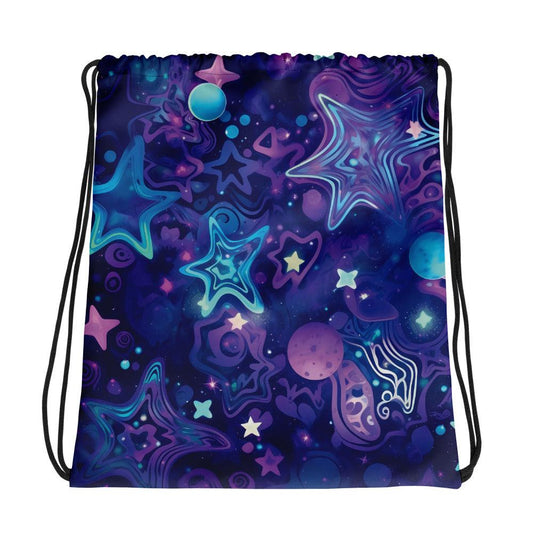 Trippy Universe Festival Drawstring Bag