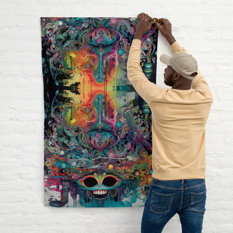 Psychedelic EDM Rave Flag - Vibrant Festival Accessory - EDMFestieGear.com