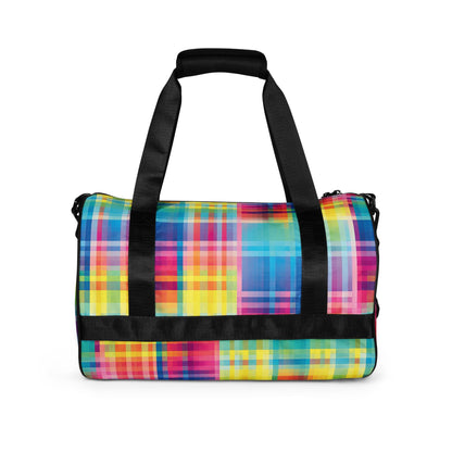 Neon Plaid Festie Travel Bag