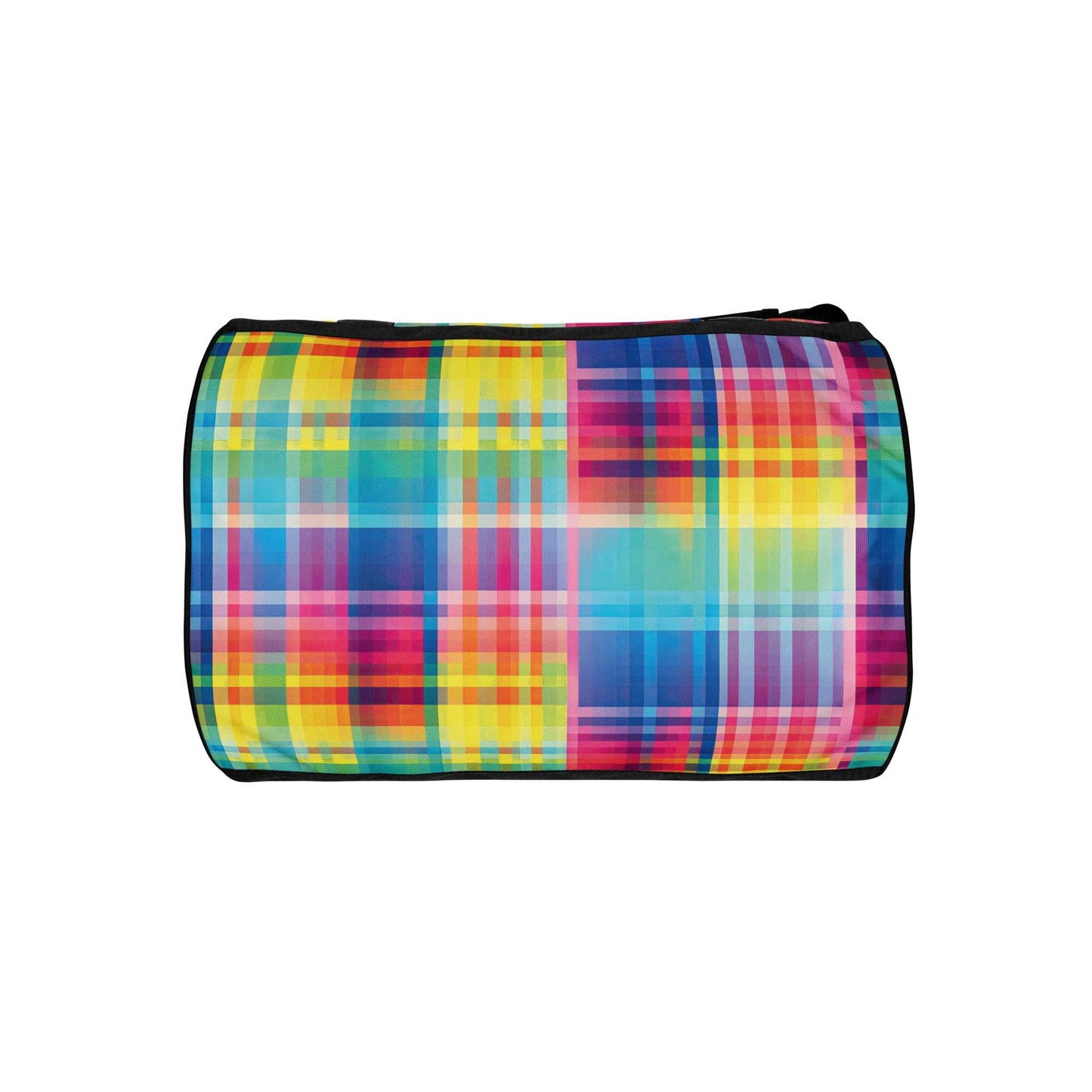 Neon Plaid Festie Travel Bag