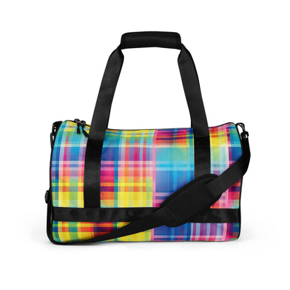 Neon Plaid Festie Travel Bag