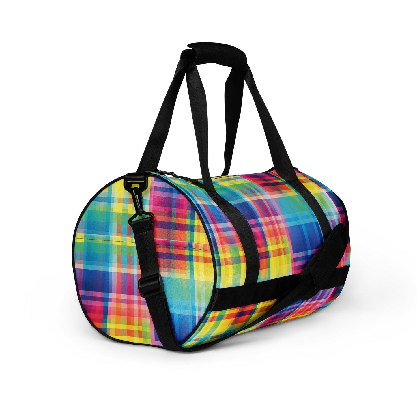 Neon Plaid Festie Travel Bag