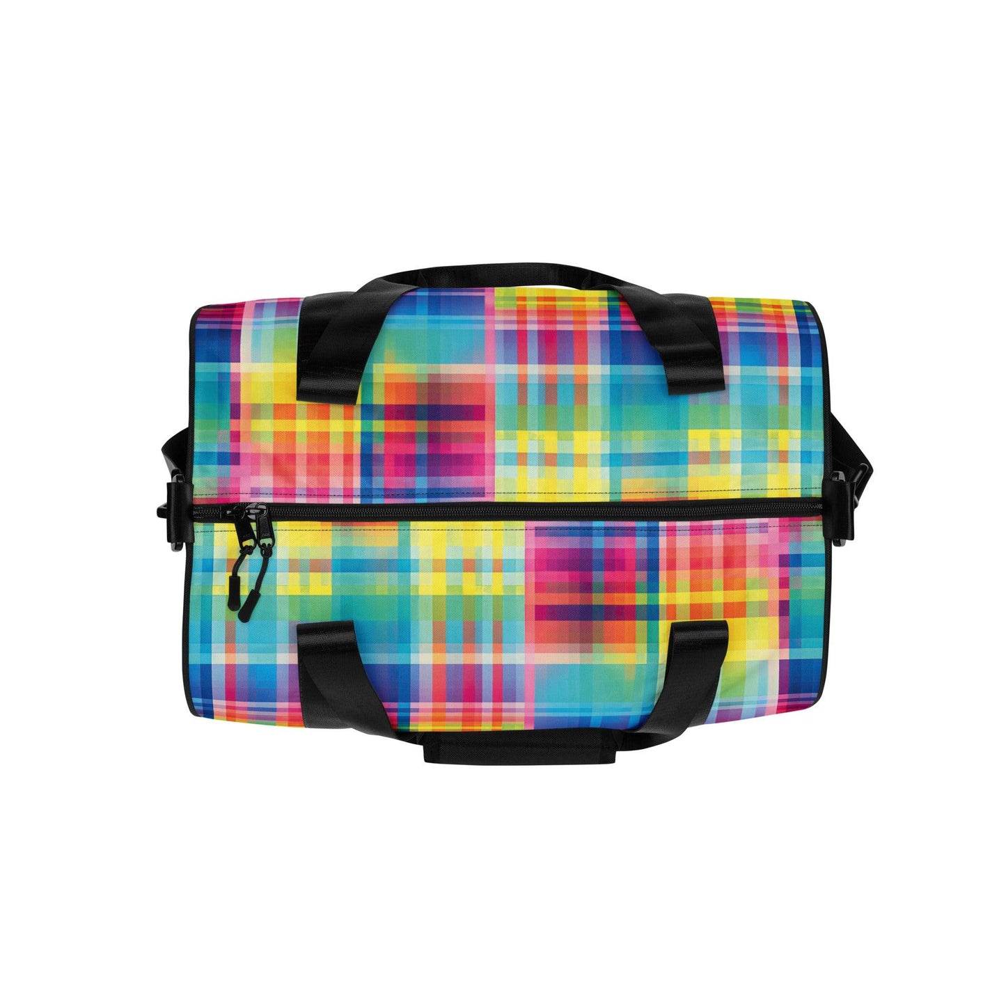 Neon Plaid Festie Travel Bag