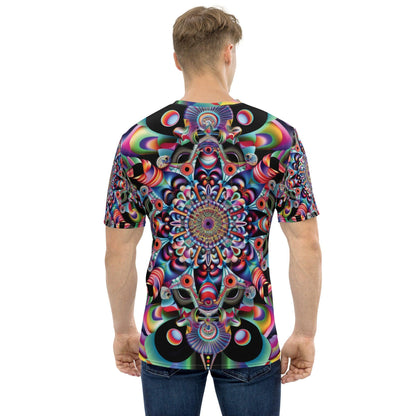 Vibrant Trippy Abstract Men's Festival T-shirt