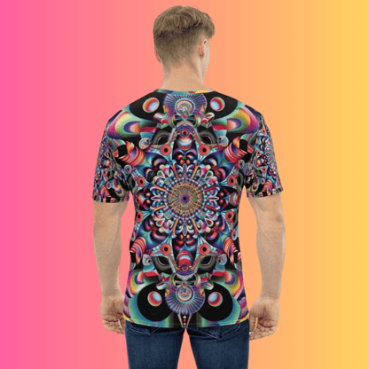 Psychedelic Vibes Festival T-shirt for Men - Vibrant Trippy Abstract Art