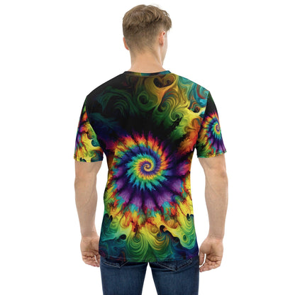 Playful Tie-Dye Men's T-shirt for EDM Festivals