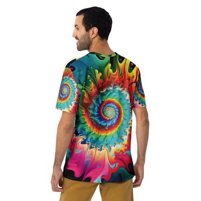 Vibrant Tie-Dye Men's T-shirt for Festivals & Raves