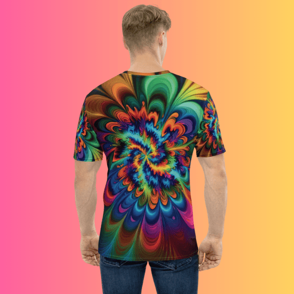 Electric Vibes Tie-Dye Men's T-Shirt for EDM Festivals - Express Your Rave Spirit