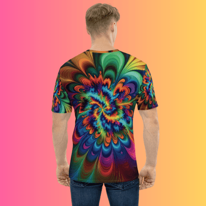 Electric Vibes Tie-Dye Men's T-Shirt for EDM Festivals - Express Your Rave Spirit