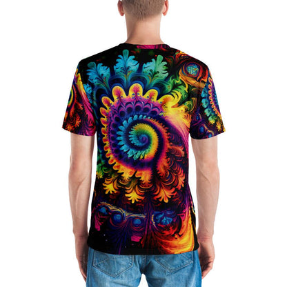 Vibrant Tie-Dye Men's T-Shirt for Festivals and Raves