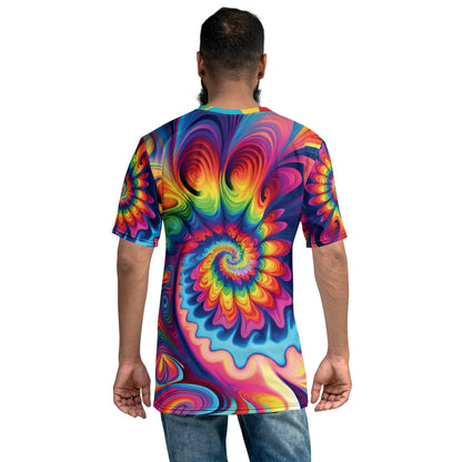 Playful Tie-Dye Men's T-Shirt for Festivals