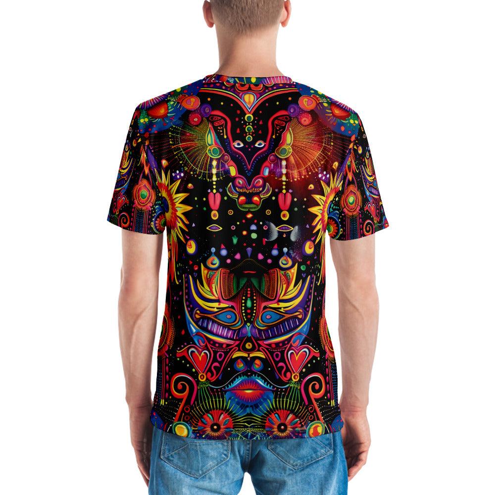 Trippy Abstract Men's T-Shirt for EDM Fans