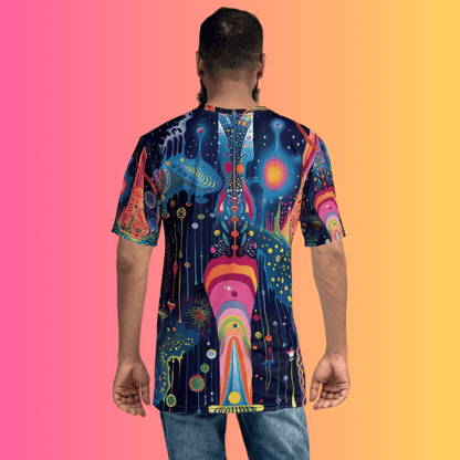 Electric Vibes Abstract Festival T-Shirt for EDM Enthusiasts