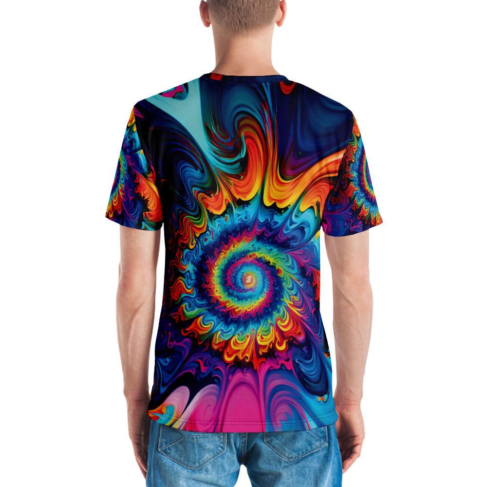 Vibrant Tie-Dye Men's T-Shirt for Festivals & Raves