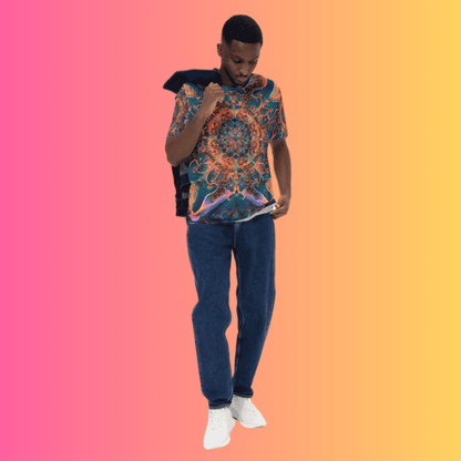 Psychedelic Festival Vibes Men's T-Shirt for EDM Lovers