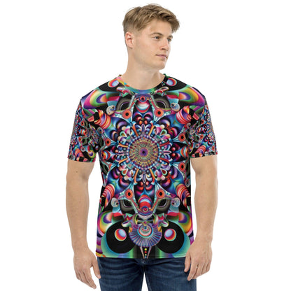 Vibrant Trippy Abstract Men's Festival T-shirt