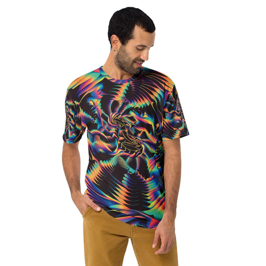 Trippy Abstract Men's T-Shirt for EDM Festivals