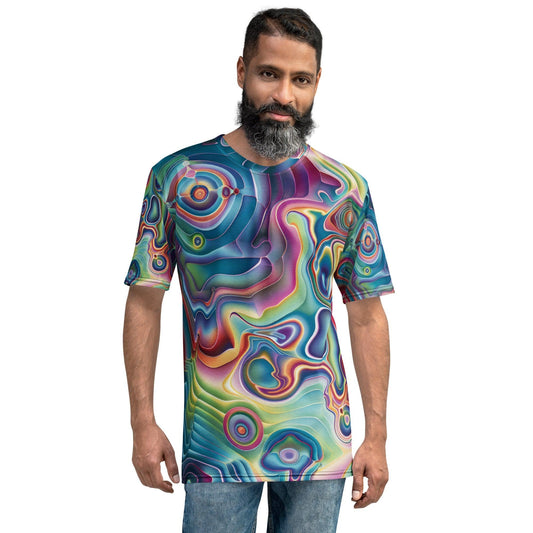 Trippy Abstract Men's T-Shirt for Raves & Festivals