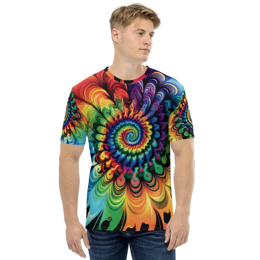 Vibrant Tie-Dye Men's T-Shirt for EDM Festivals