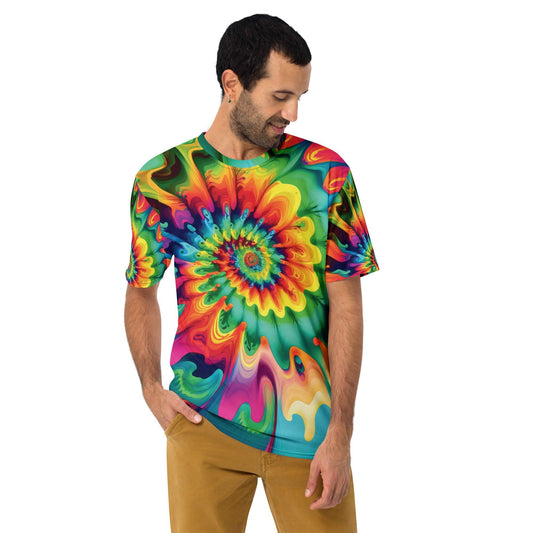 Vibrant Tie-Dye Men's T-Shirt for Festivals