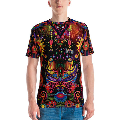 Trippy Abstract Men's T-Shirt for EDM Fans