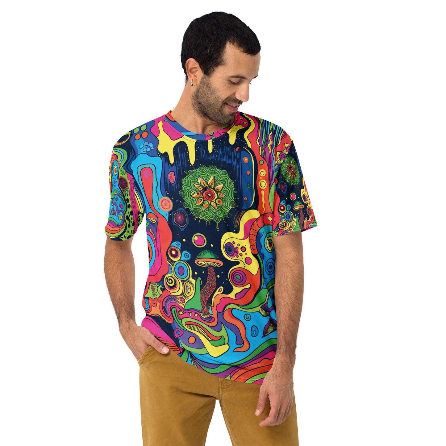 Trippy Abstract Men's T-Shirt for Rave & Festival