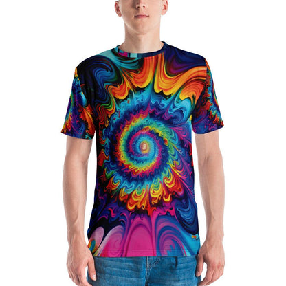 Vibrant Tie-Dye Men's T-Shirt for Festivals & Raves