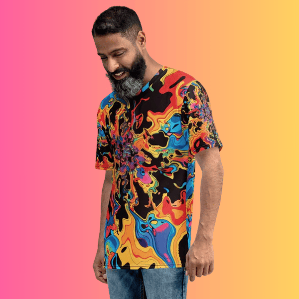 Psychedelic Vibes Men's Festival T-Shirt for Rave Enthusiasts