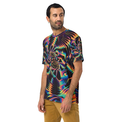 Trippy Abstract Men's T-Shirt for EDM Festivals