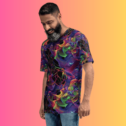 Psychedelic Vibes Men's Festival T-Shirt - Ultimate Rave Gear for EDM Lovers