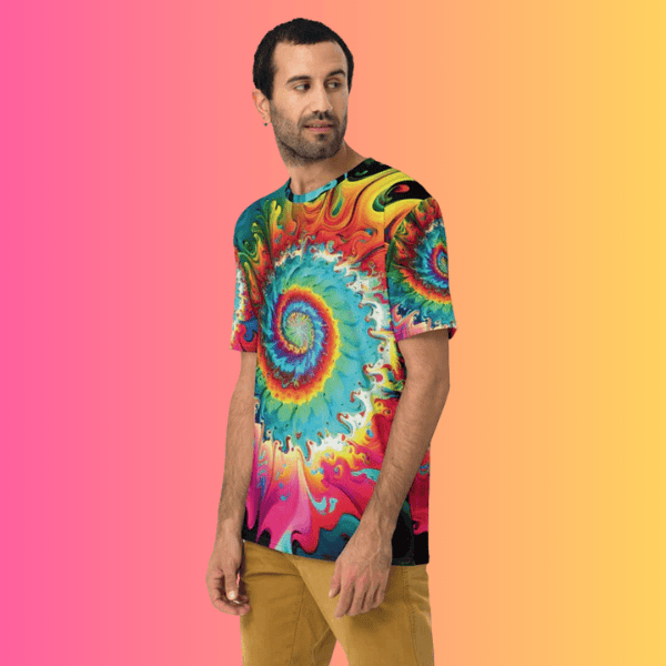 Psychedelic Tie-Dye Men’s T-Shirt – Perfect for Raves & Festivals