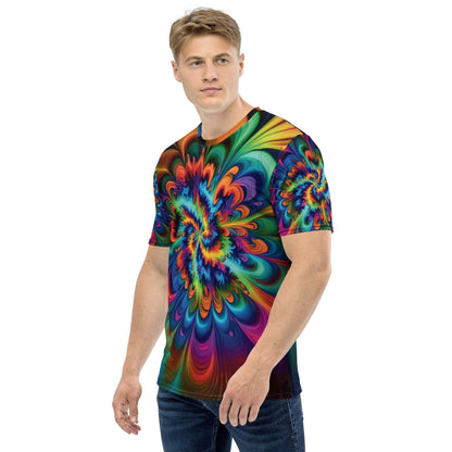 Vibrant Tie-Dye Men's T-Shirt for Festivals & Raves