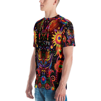 Trippy Abstract Men's T-Shirt for EDM Fans