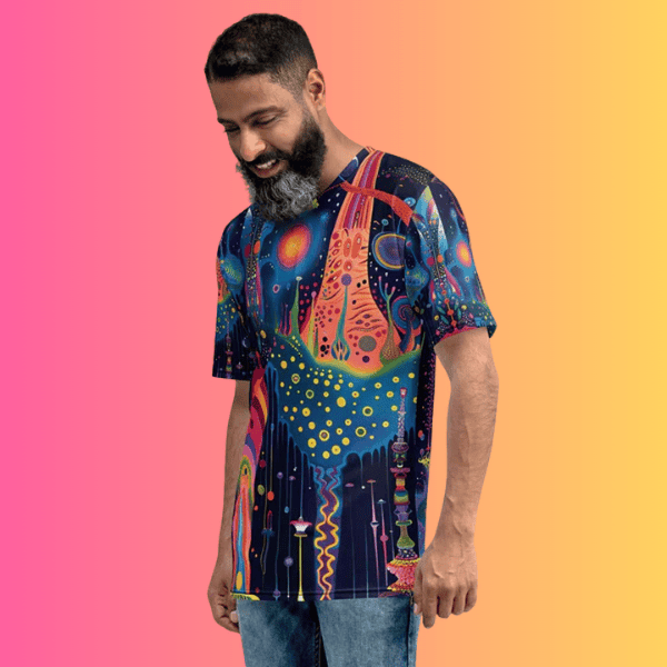 Electric Vibes Abstract Festival T-Shirt for EDM Enthusiasts