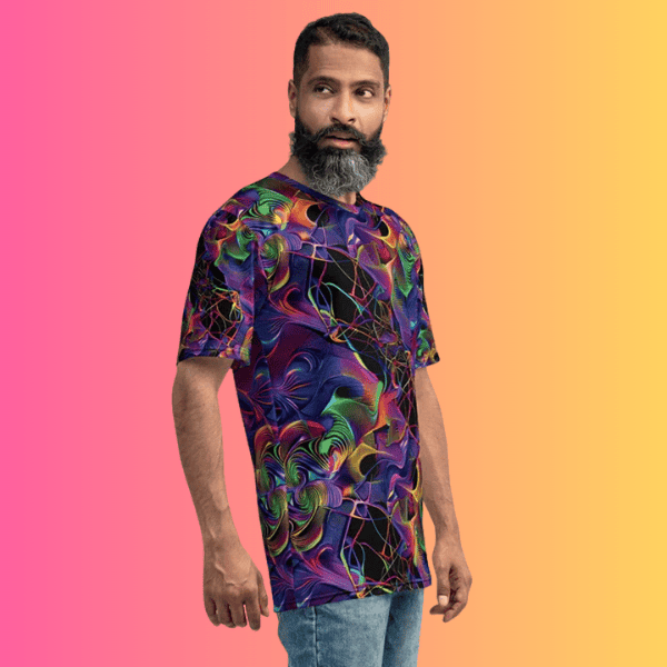 Psychedelic Vibes Men's Festival T-Shirt - Ultimate Rave Gear for EDM Lovers