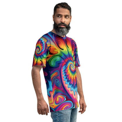 Playful Tie-Dye Men's T-Shirt for Festivals