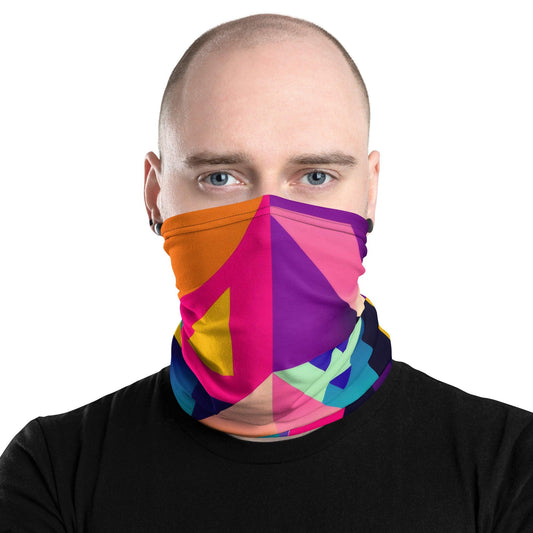 Vibrant Playful Abstract Neck Gaiter for Festivals