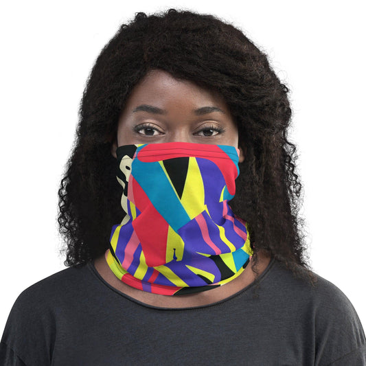 Playful Abstract Neck Gaiter for Festivals