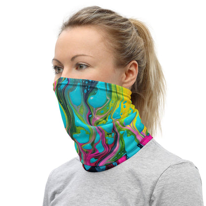 Abstract Melting Neck Gaiter for Raves & Festivals