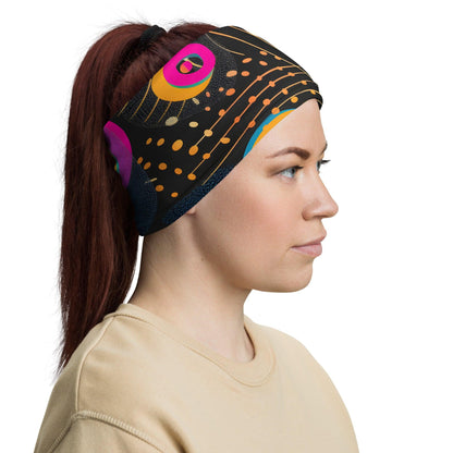 Playful Abstract Neck Gaiter for Festivals and Raves