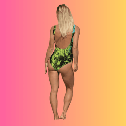 Playful Festival One-Piece Swimsuit for EDM Lovers