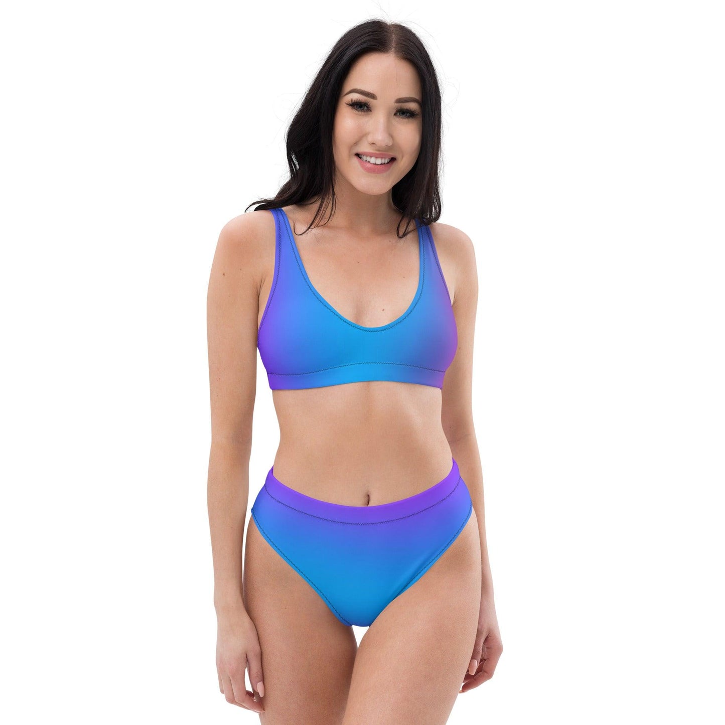 Blue & Purple Radiant High-Waisted Bikini