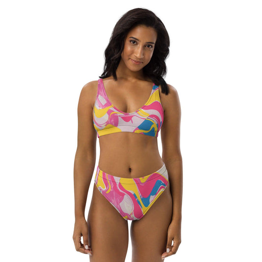 Groovy High-Waisted Bikini for Raves & Festivals