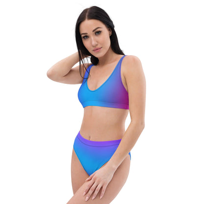 Blue & Purple Radiant High-Waisted Bikini