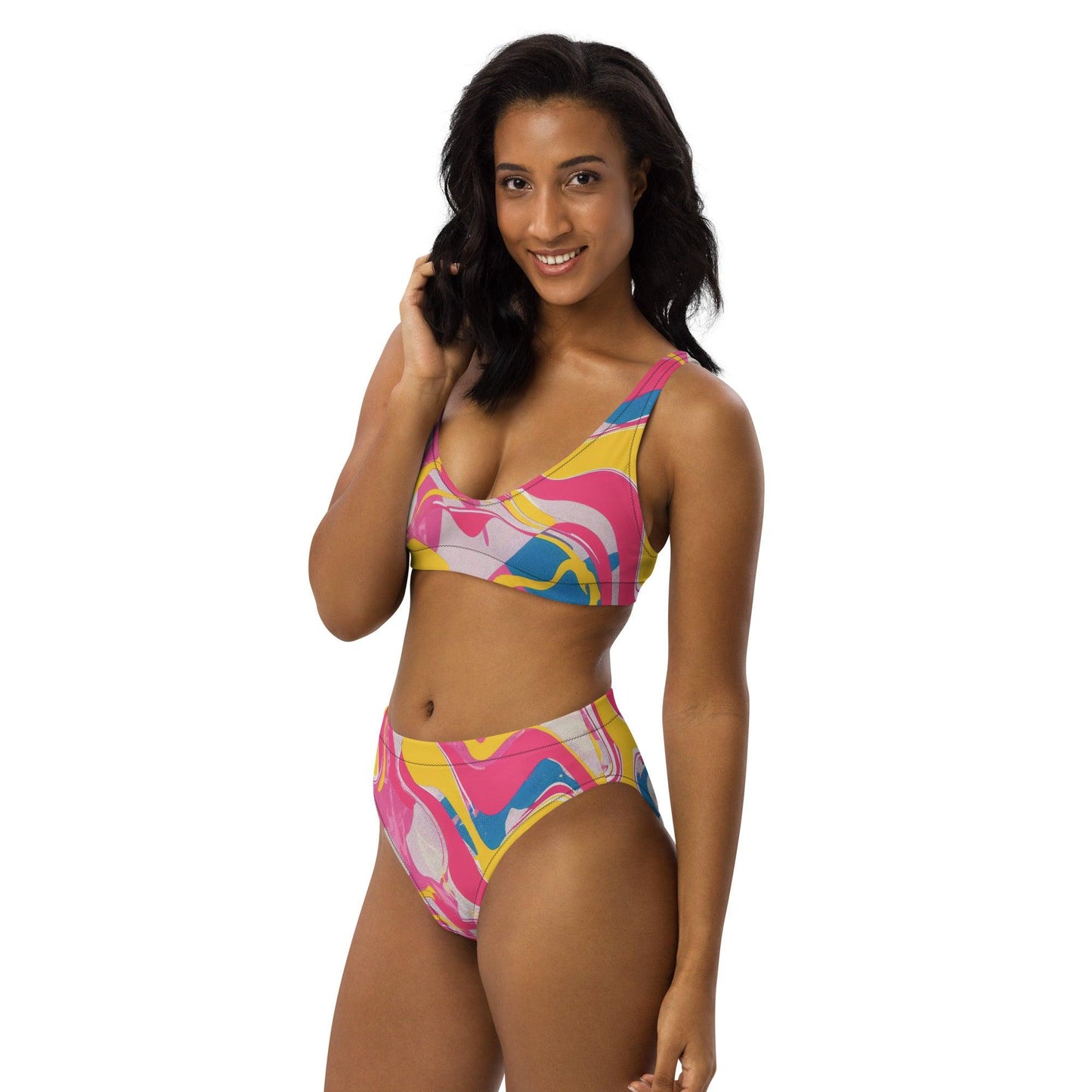 Groovy High-Waisted Bikini for Raves & Festivals