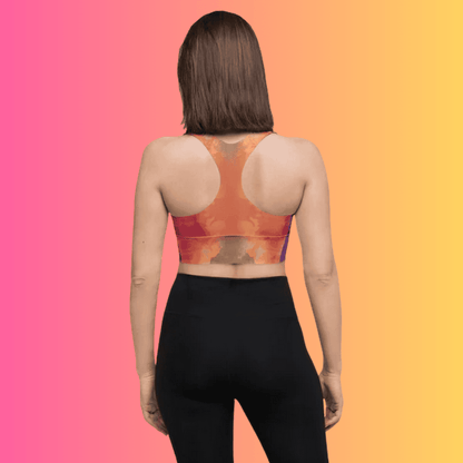 Vibrant Tie-Dye Longline Sports Bra for Festival Vibes