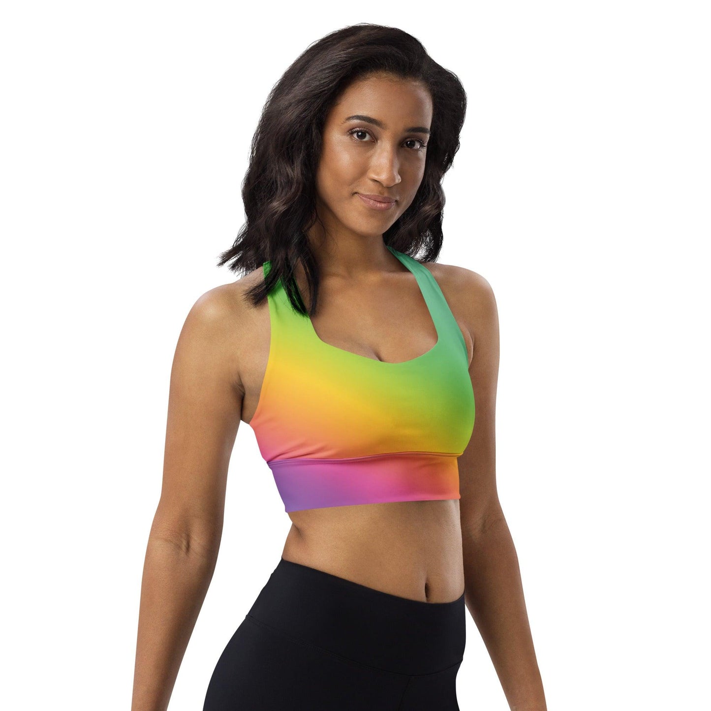 Radiant Longline Sports Bra for Raves & Festivals