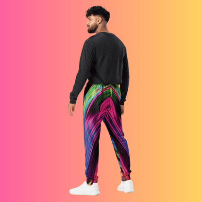 Electric Neon Joggers for Rave Lovers and Festival Goers