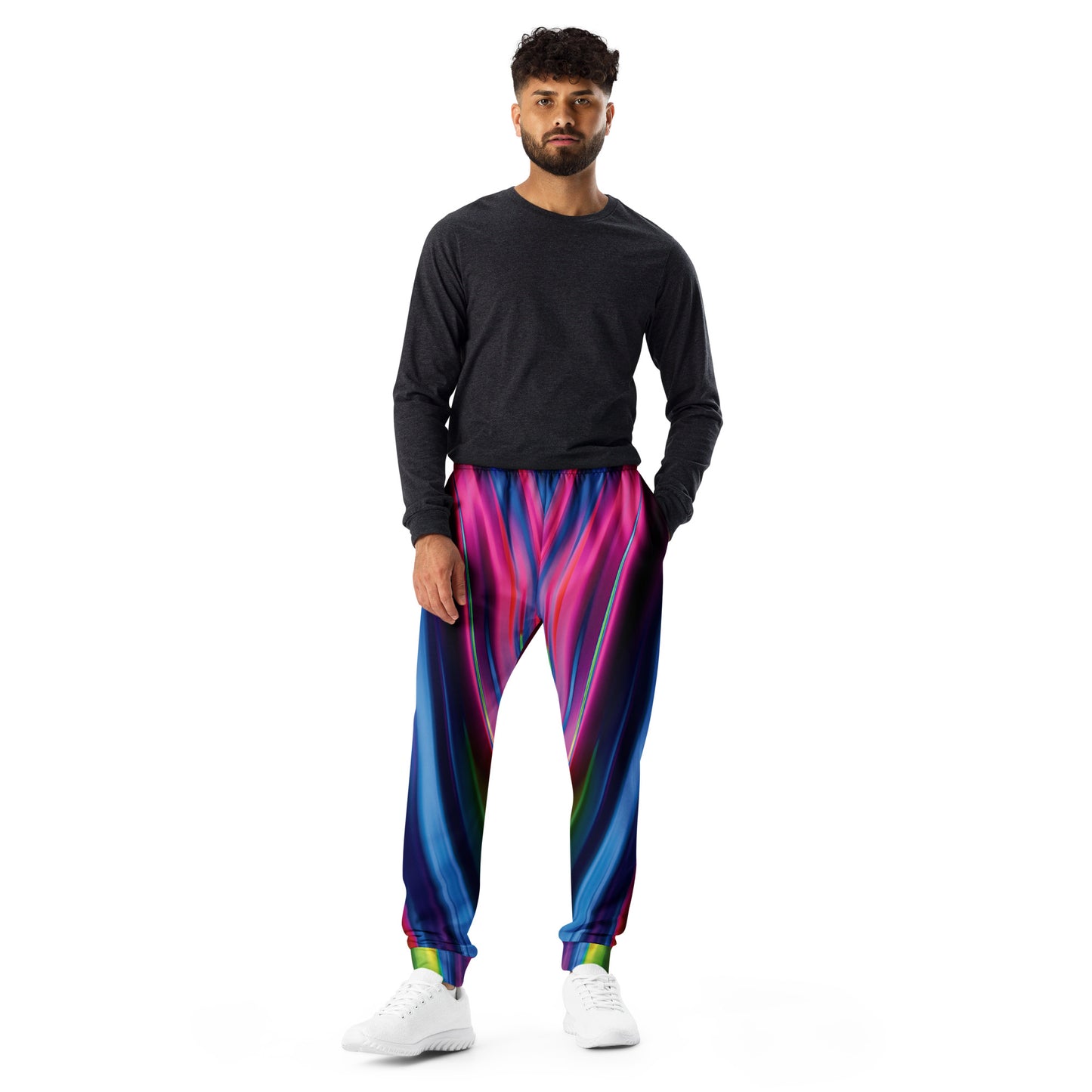 Electric Neon Joggers for Raves and Festivals